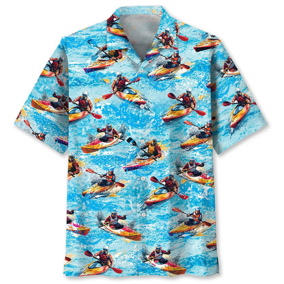 Kayak Racing Hawaiian Shirt