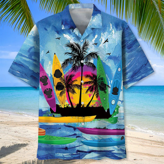 Kayaking Beach Hawaiian Shirt - S - hawaiian shirt