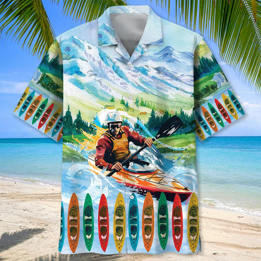 Kayaking Racing Hawaiian Shirt - S - hawaiian shirt