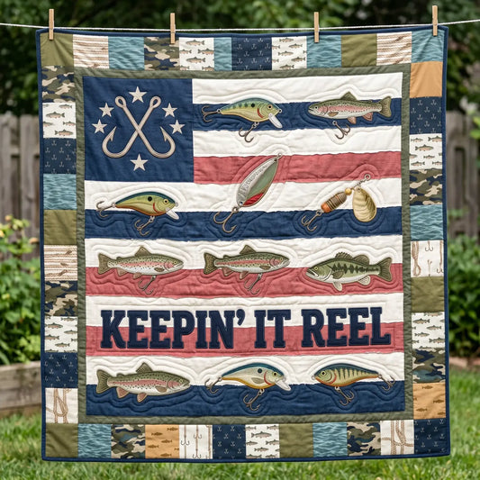 Keepin's It Reel Quilt Blanket