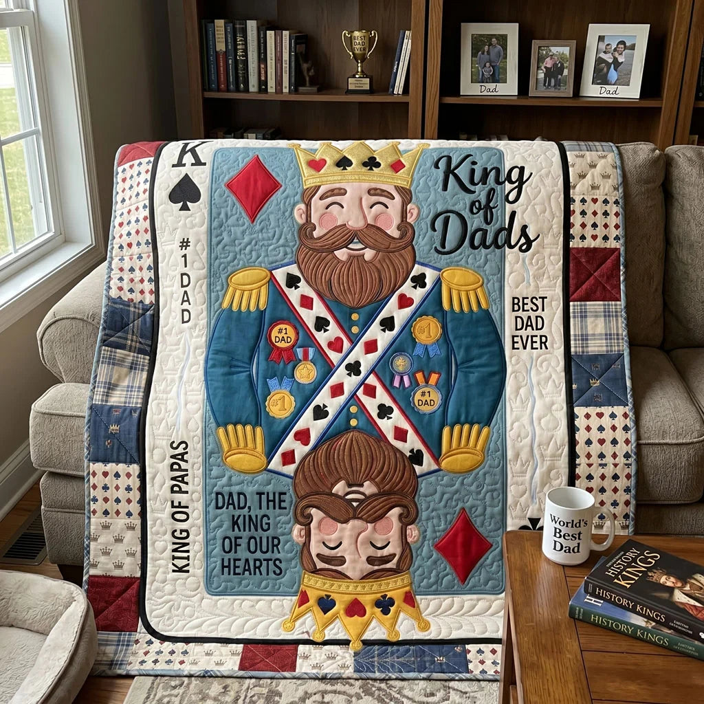 King Of Dads Quilt Blanket