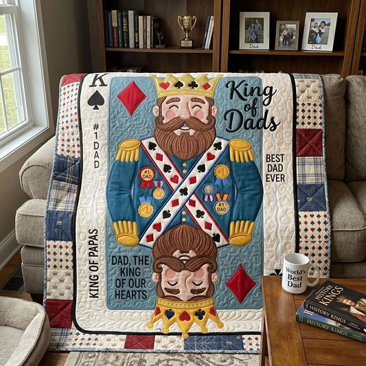 King Of Dads Quilt Blanket