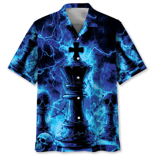 King Chess Hawaiian Shirt - S - hawaiian shirt