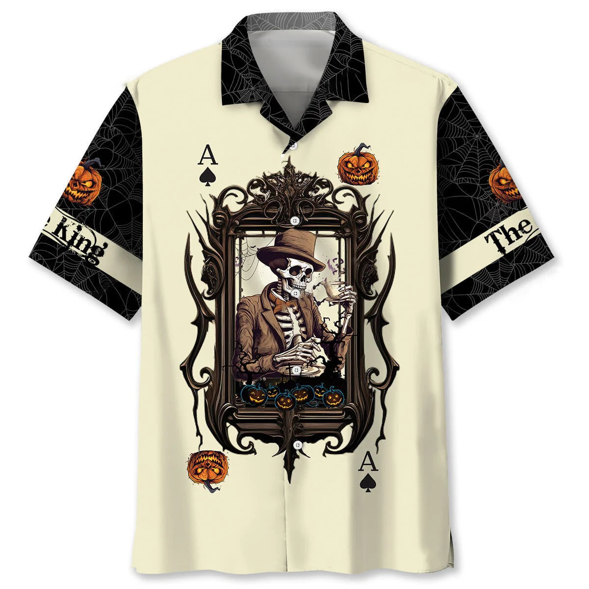 King Pumpkin Card Halloween Hawaiian Shirt