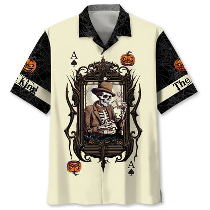 King Pumpkin Card Halloween Hawaiian Shirt