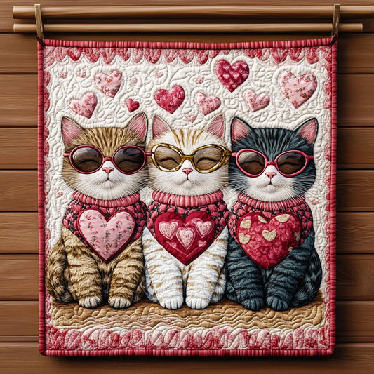 Kitty Love Trio Quilt Blanket