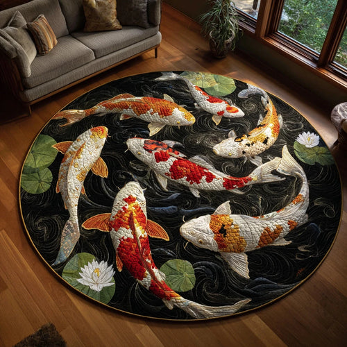 Koi Eternal Grace Quilted Round Mat