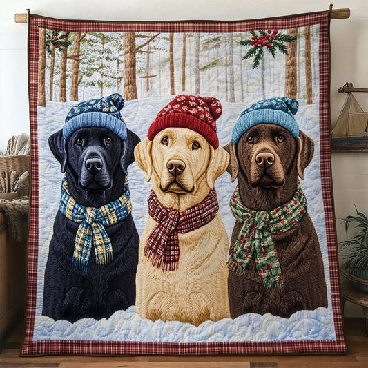 Labrador Cozy Cabin Quilt Blanket