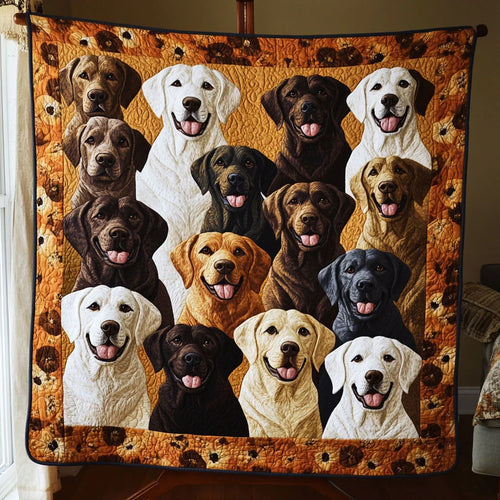 Labrador Familly Quilt Blanket