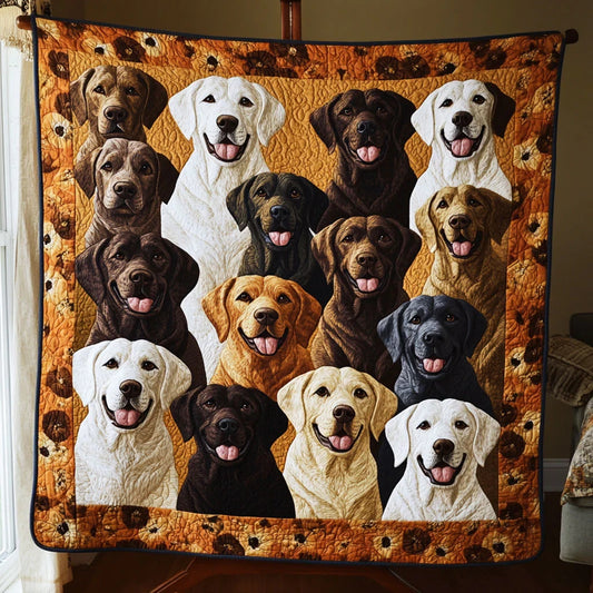 Labrador Familly Quilt Blanket