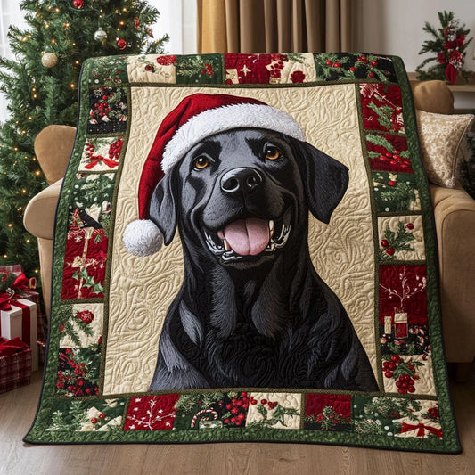 Labrador Festive Time Quilt Blanket