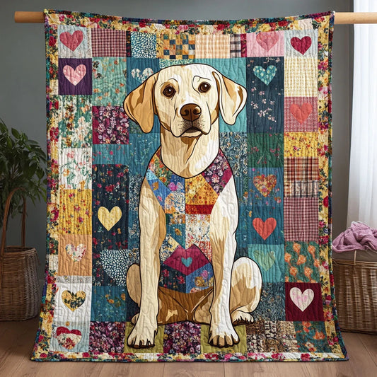 Labrador Heart Quilt Blanket