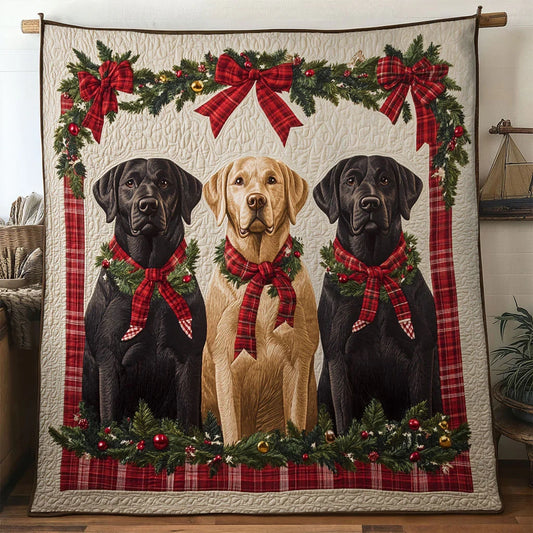 Labrador Noel Love Quilt Blanket