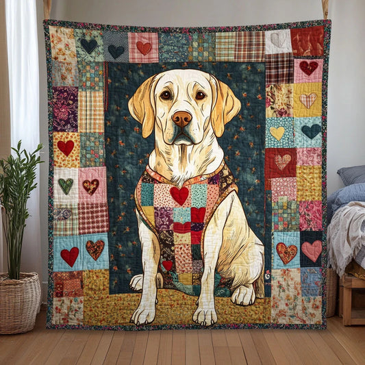 Labrador Patchwork Quilt Blanket