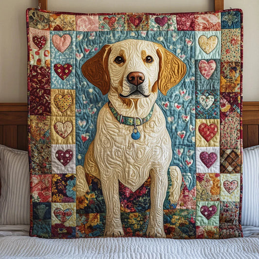 Labrador Romance Quilt Blanket