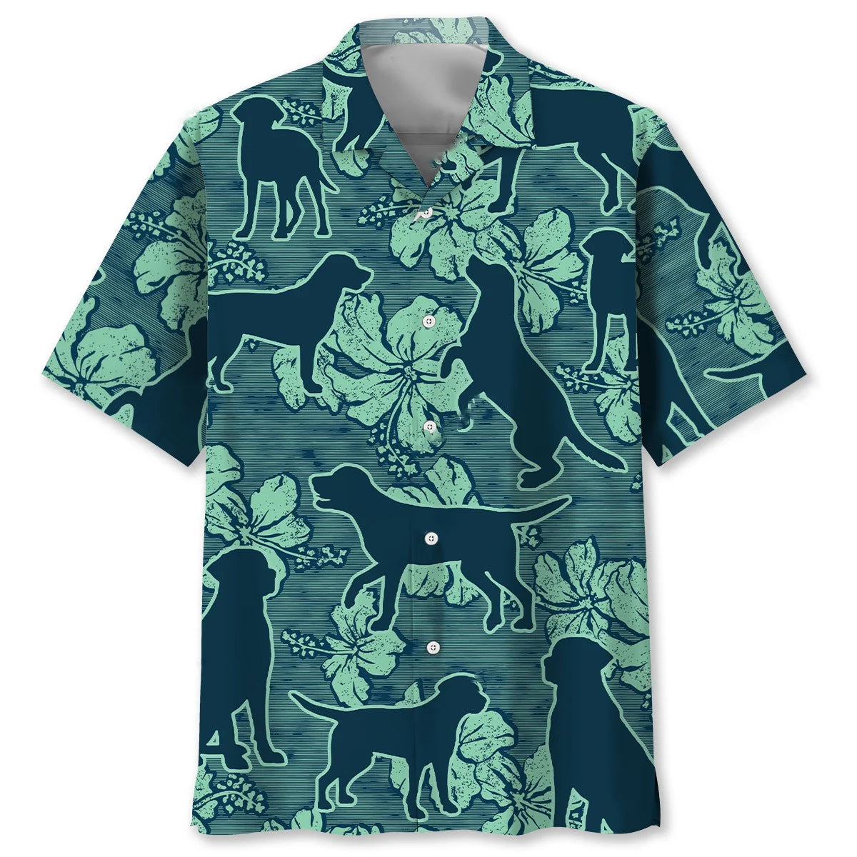 Labrador Hibiscus Hawaiian Shirt