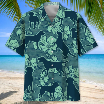 Labrador Hibiscus Hawaiian Shirt