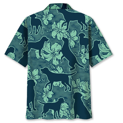 Labrador Hibiscus Hawaiian Shirt