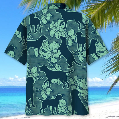Labrador Hibiscus Hawaiian Shirt