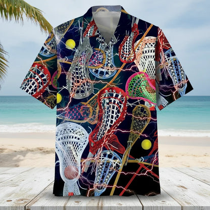 Lacrosse Color Hawaiian Shirt