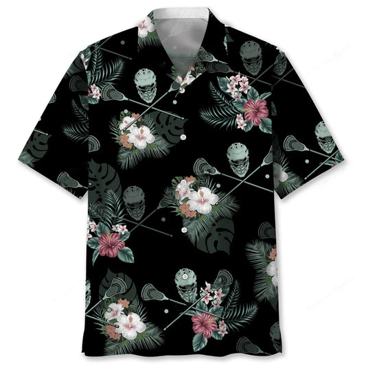Lacrosse Hawaiian Tropical Hawaiian Shirt - S - hawaiian shirt