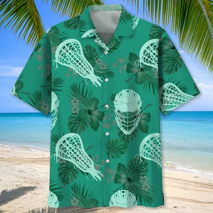 Lacrosse Kelly Green Hawaiian Shirt