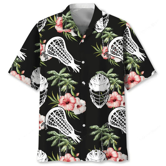 Lacrosse Nature Flower Hawaiian Shirt - S - hawaiian shirt