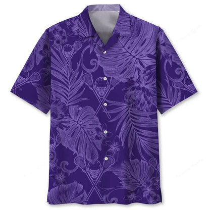 Lacrosse Purple Hawaiian Shirt