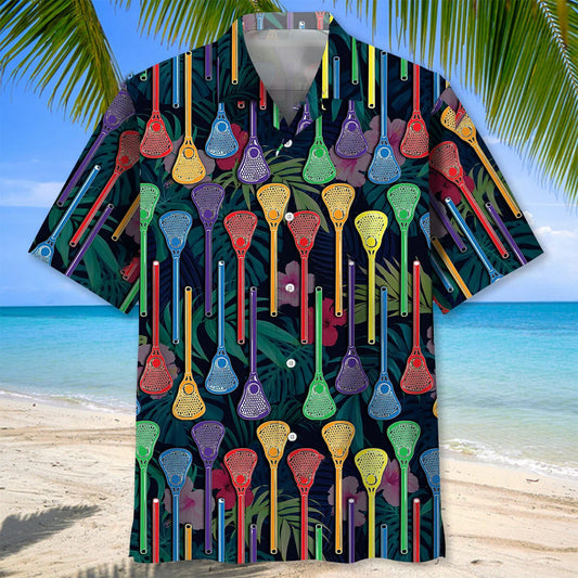Lacrosse Sticks Hawaiian Shirt - S - hawaiian shirt