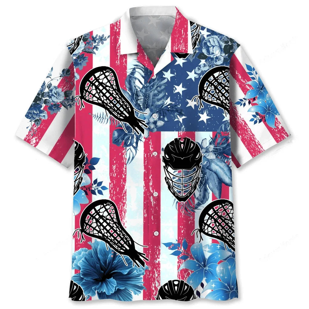 Lacrosse Usa Nature Hawaiian Shirt