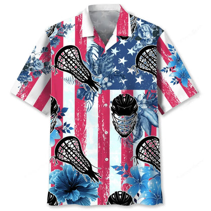 Lacrosse Usa Nature Hawaiian Shirt