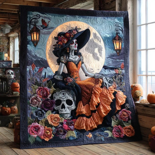 Lady Of The Dead Quilt Blanket