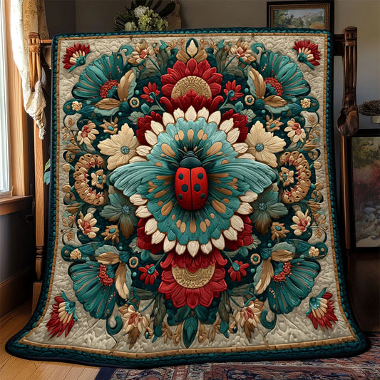 Ladybug Velvet Crown Quilt Blanket