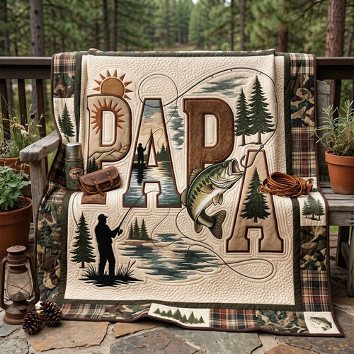 Lake Life Papa Quilt Blanket