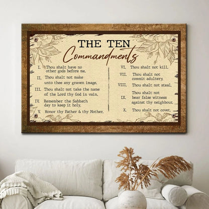 10 commandments wall art canvas (view 6)