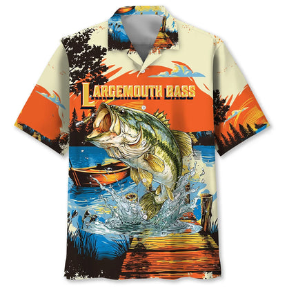 Largemouth Bass Jumping Hawaiian Shirt