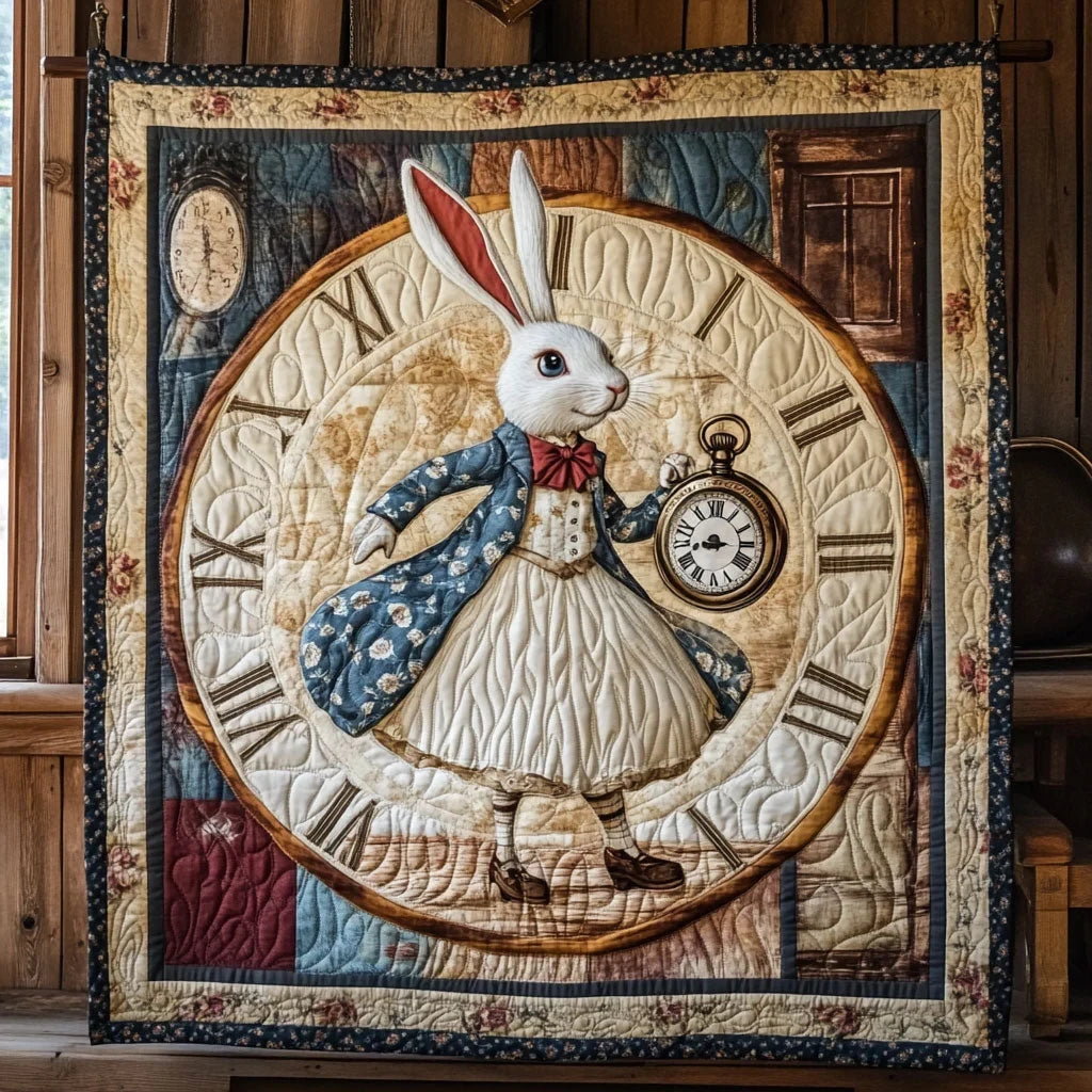 Late For Wonderland Quilt Blanket