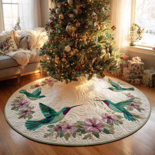 Lavender Breeze Christmas Quilted Tree Skirt