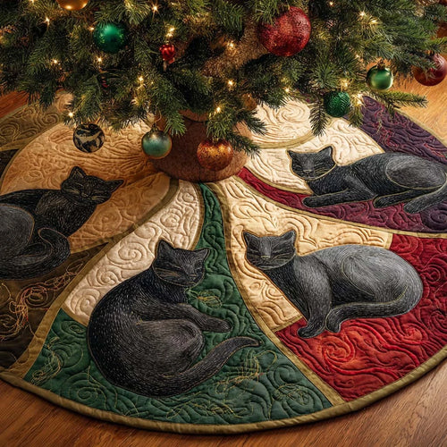 Lazy Paws Quilted Tree Skirt