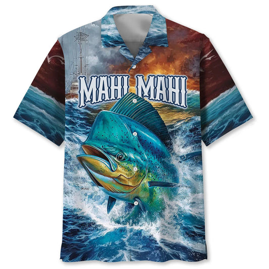 Legend Mahi Mahi Fish Hawaiian Shirt - S - hawaiian shirt