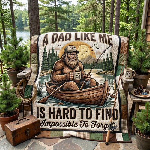 Legendary Dad Catch Quilt Blanket