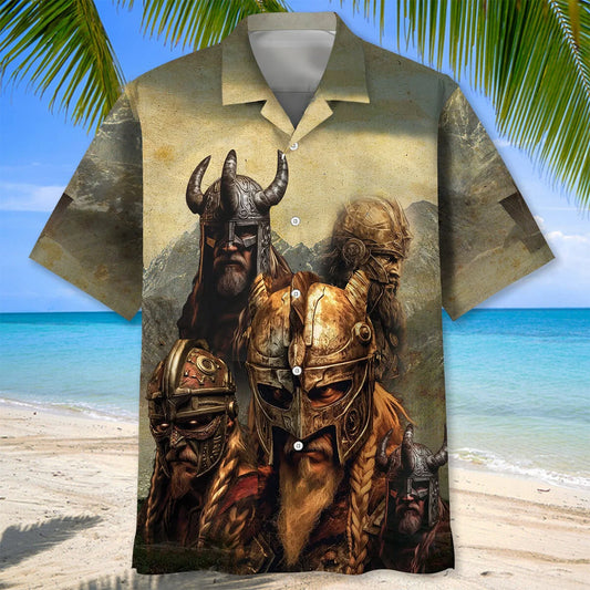 Legendary Viking Warrior Hawaiian Shirt - S - hawaiian shirt