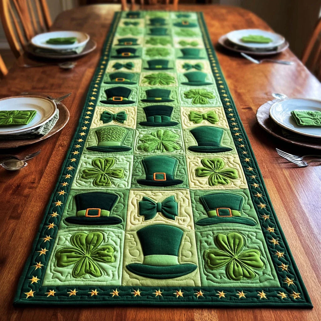 Leprechaun Gala Quilted Table Runner