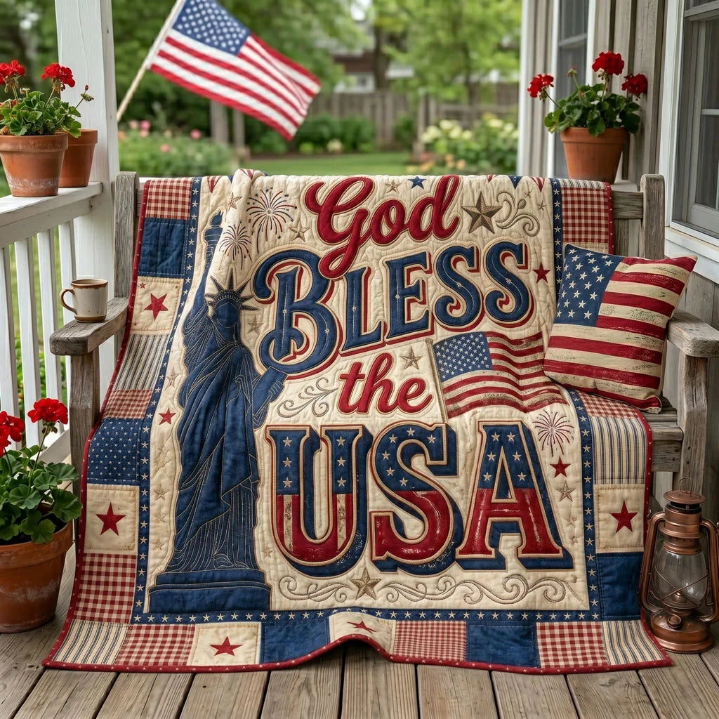 Liberty And Faith Quilt Blanket