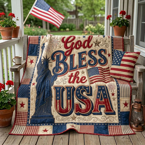 Liberty And Faith Quilt Blanket