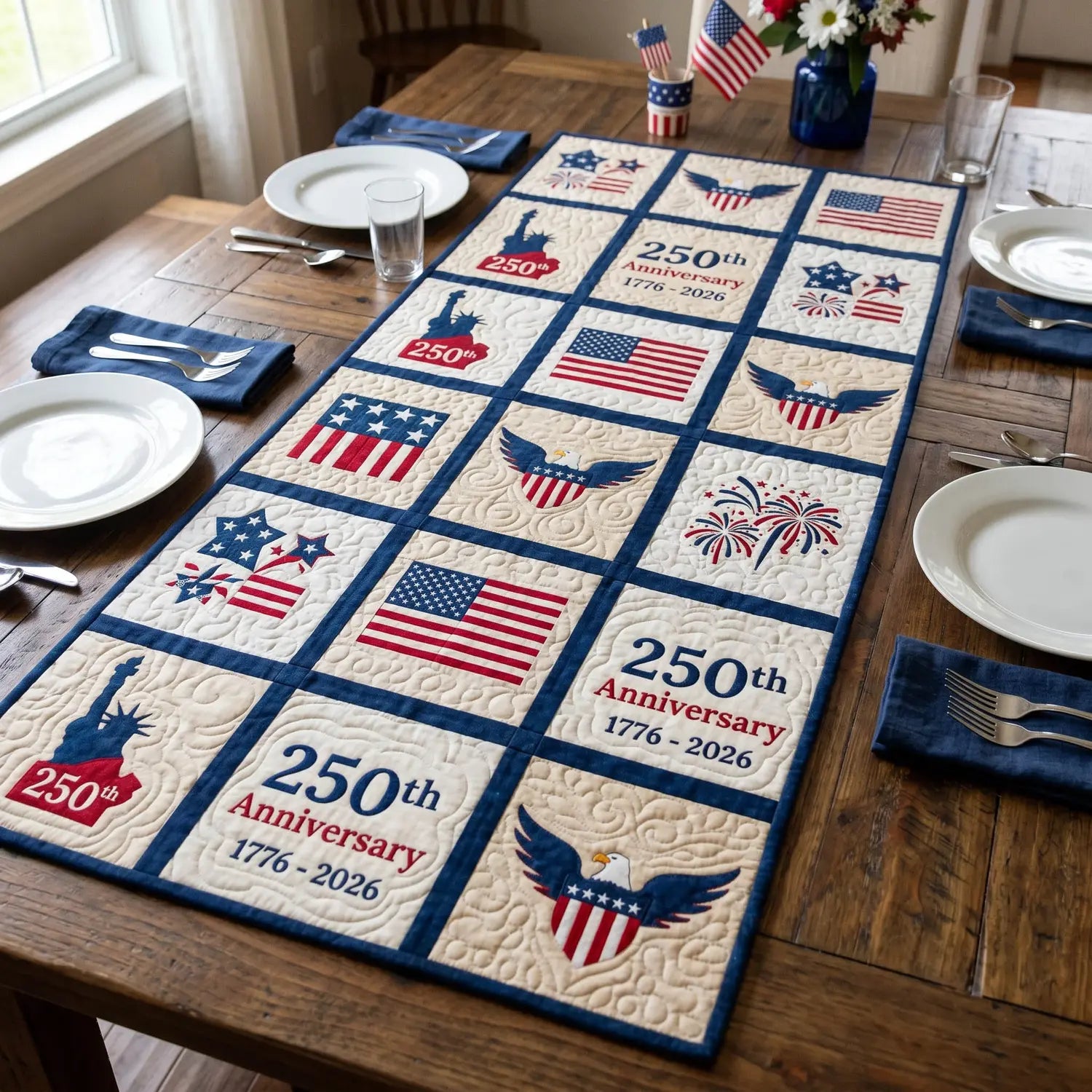 Liberty Patch Quilted Table Runner
