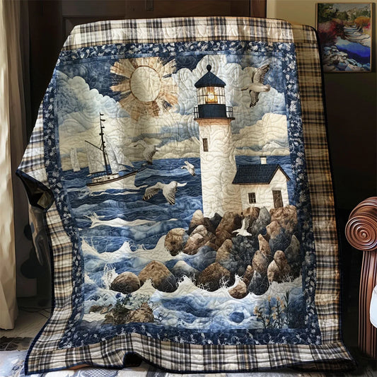 Lighthouse Day Quilt Blanket