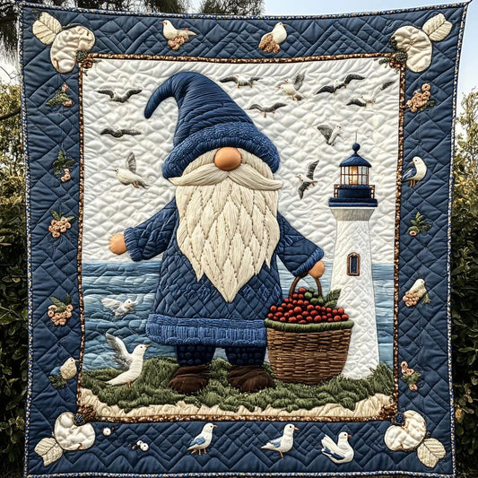 Lighthouse Gnome Quilt Blanket