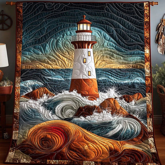 Lighthouse Lore Quilt Blanket