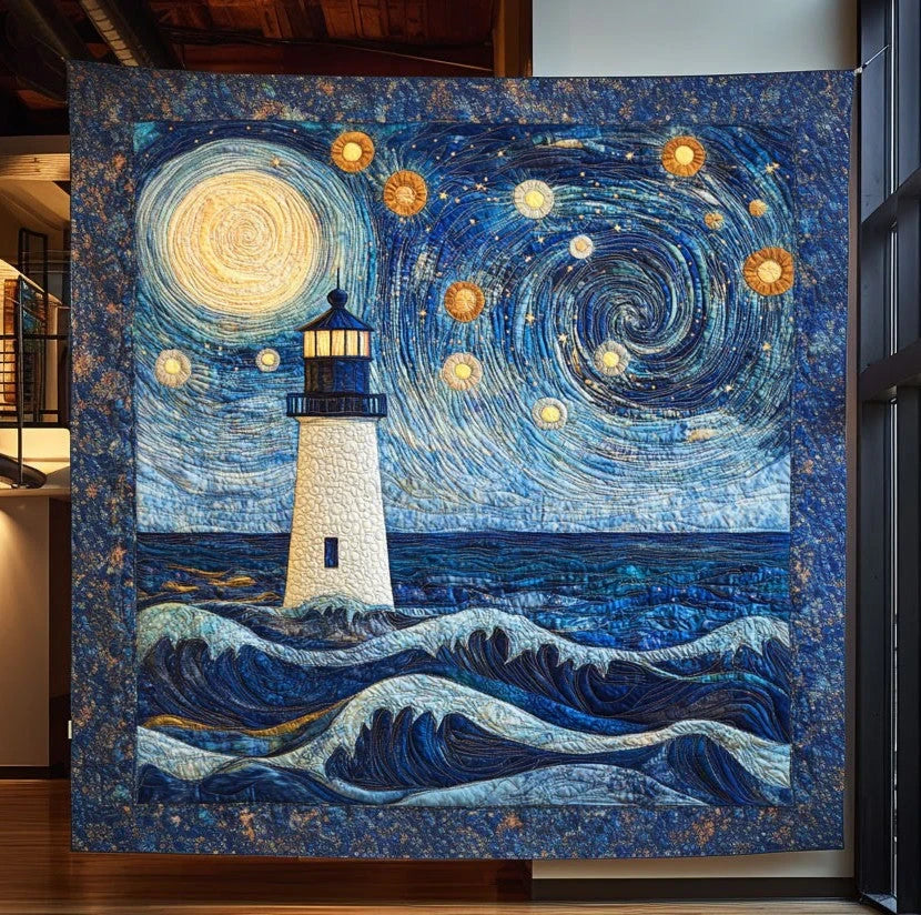 Lighthouse Whisper Quilt Blanket